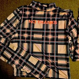 Gently used fashion nova pink plaid crop top